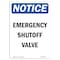 Signmission OSHA Notice, 7" Height, Emergency Shutoff Valve Sign, 7" X 5", Portrait OS-NS-D-57-V-11912 - alternate 1